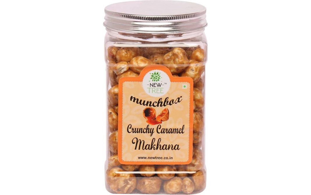 New Tree Crunchy Caramel Makhana   Plastic Jar  140 grams